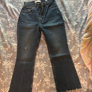 Abercrombie&fitch the kick flare ultra high rise blue jeans, curve love size 25